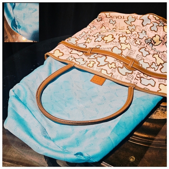 Tous Handbag Bag Tote Kaos Leather Multicolor Multi Bear Patchwork Logo LTD ED - Picture 12 of 15